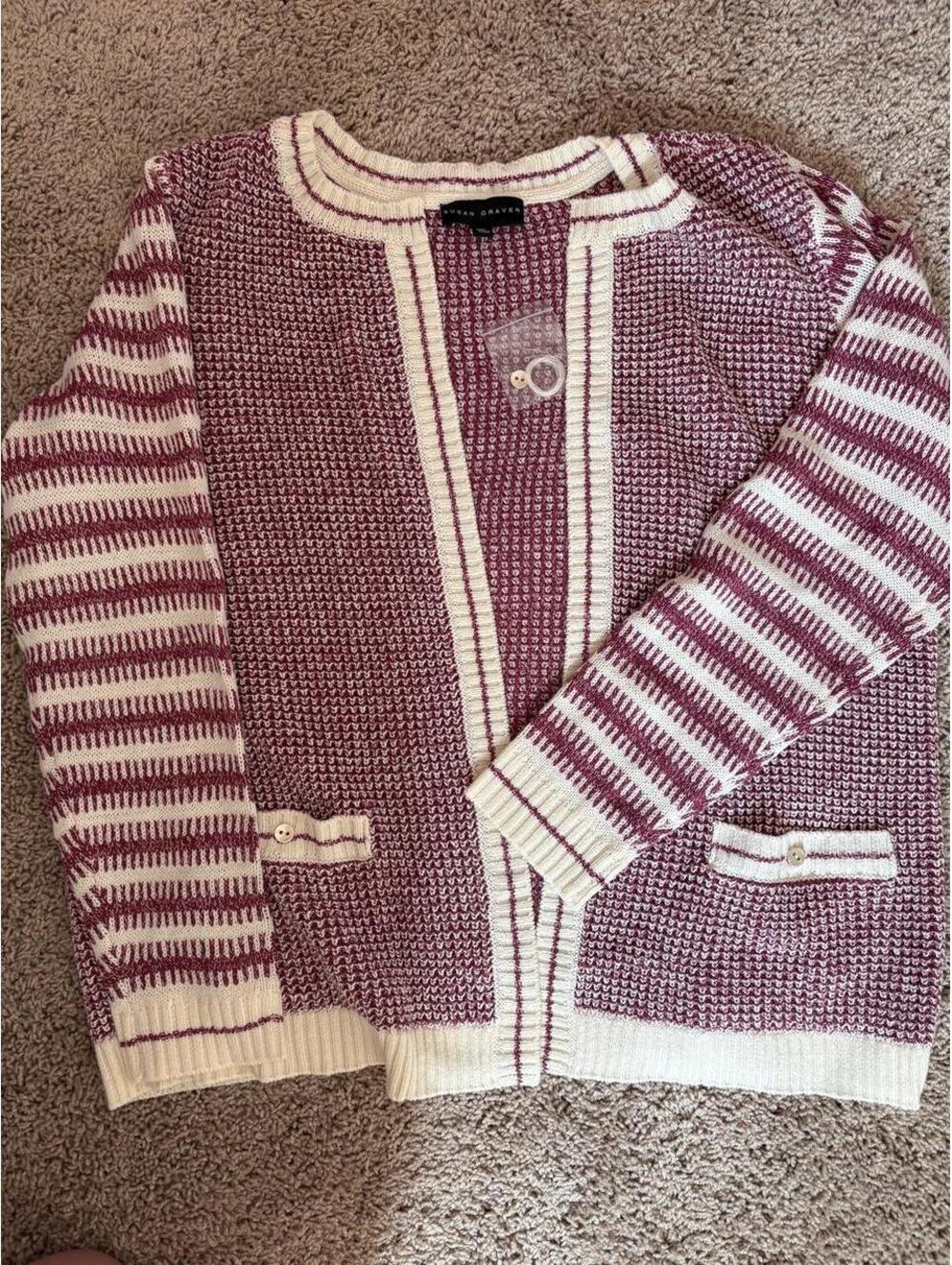 Susan Graver Women's Multi and Purple Cardigan